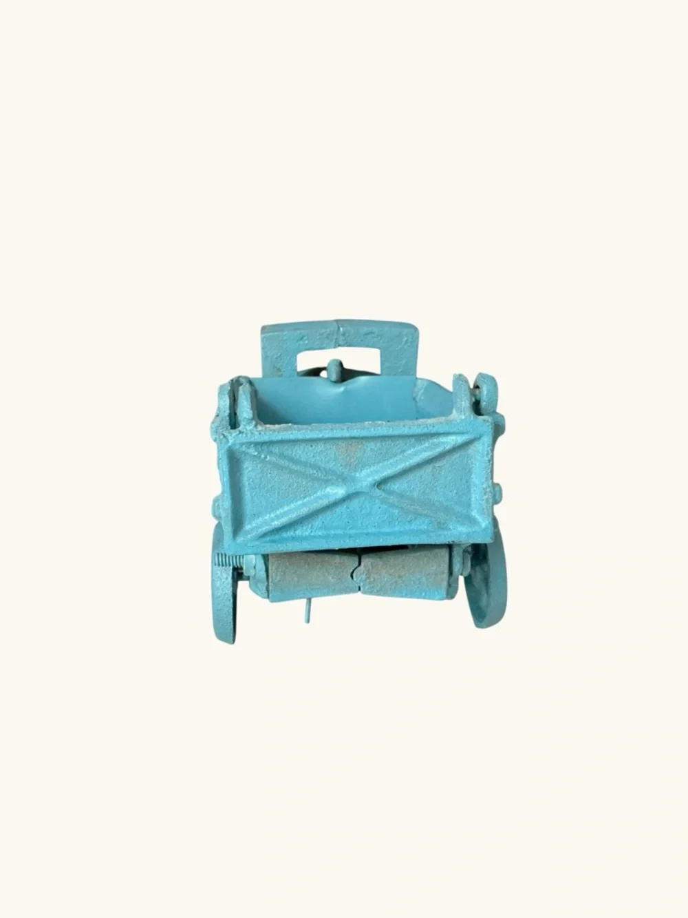 Vintage Cast Iron Toy Dump Truck Classic Light Blue Works